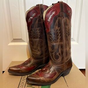 Smoky Mountain Cowboy Boots. Vienna. Distressed Brown/Red. Size 7. Excellent!